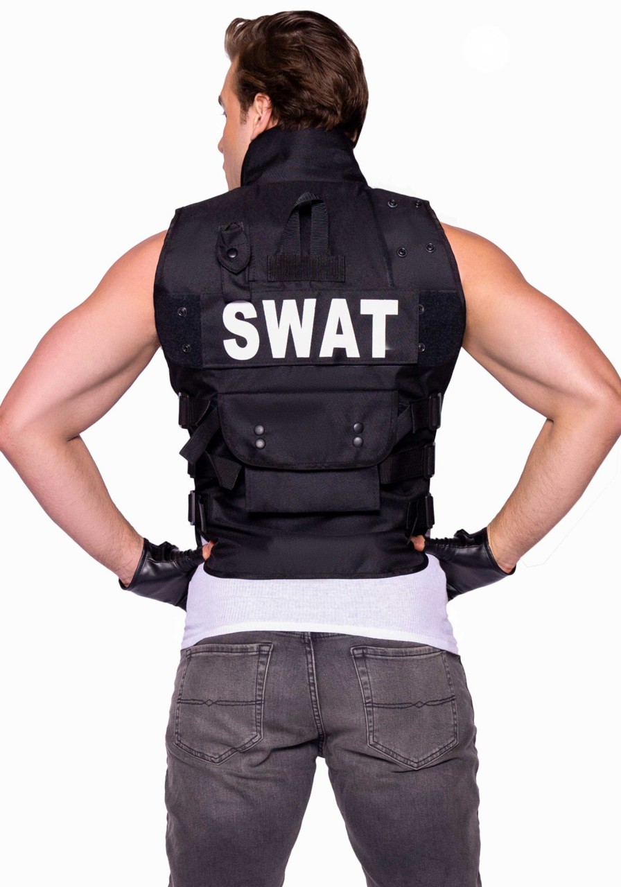 Kostuums Leg Avenue | Swat Commandant Mannen Kostuum Black