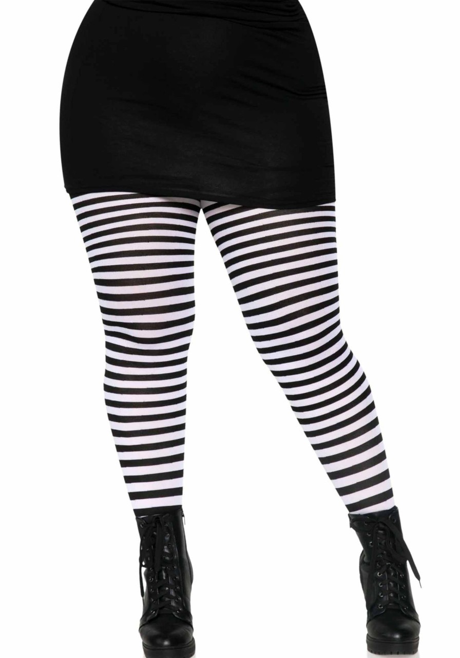 Accessories Leg Avenue | Jada Striped Women'S Tights Plus Size