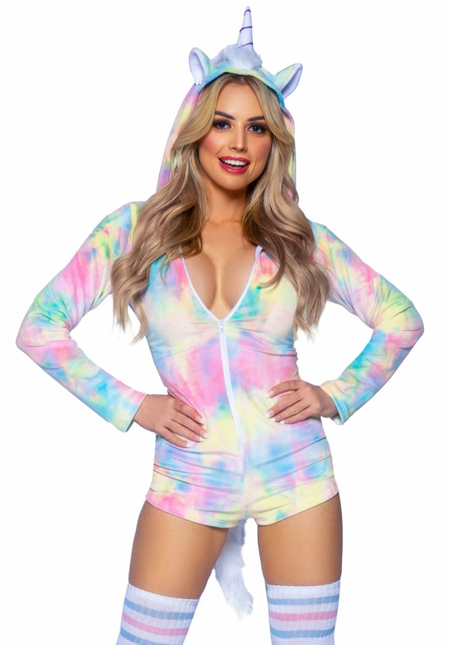 Kostuums Leg Avenue | Unicorn Tie-Dye Romper Multicolor