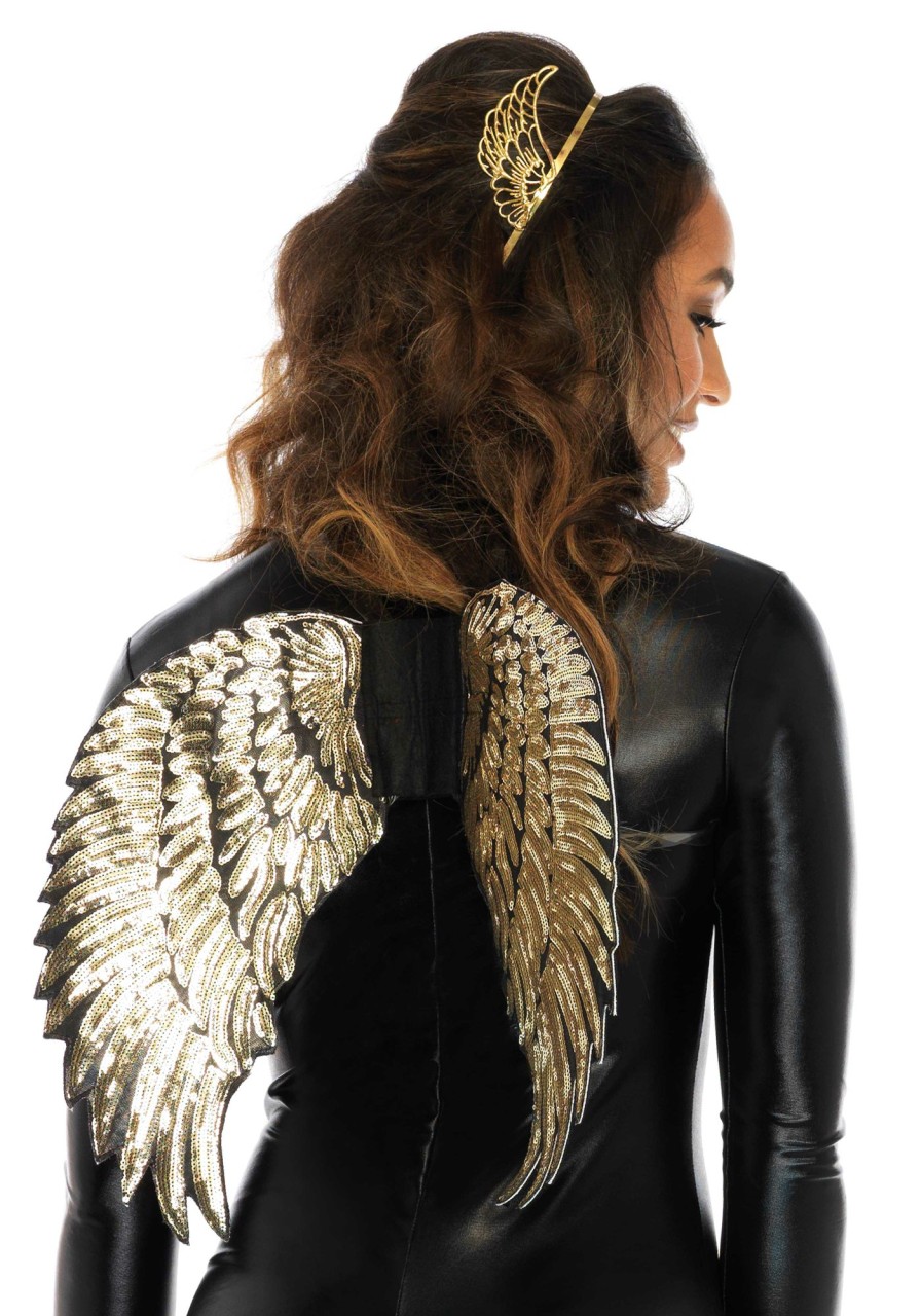 Accessories Leg Avenue | Gold Sequin Wings Goud