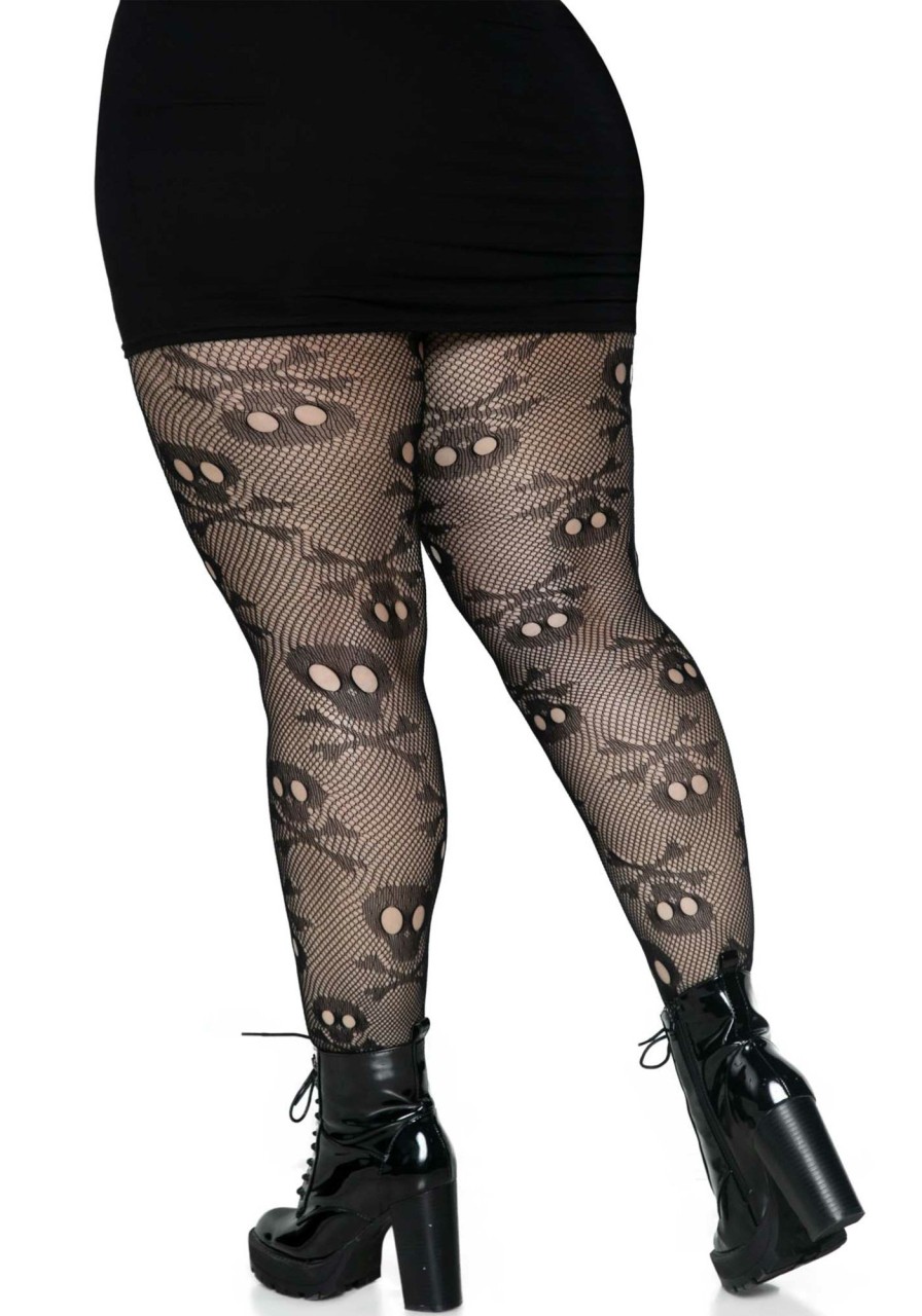 Beenmode Leg Avenue | Pirate Booty Schedel Net Panty Black