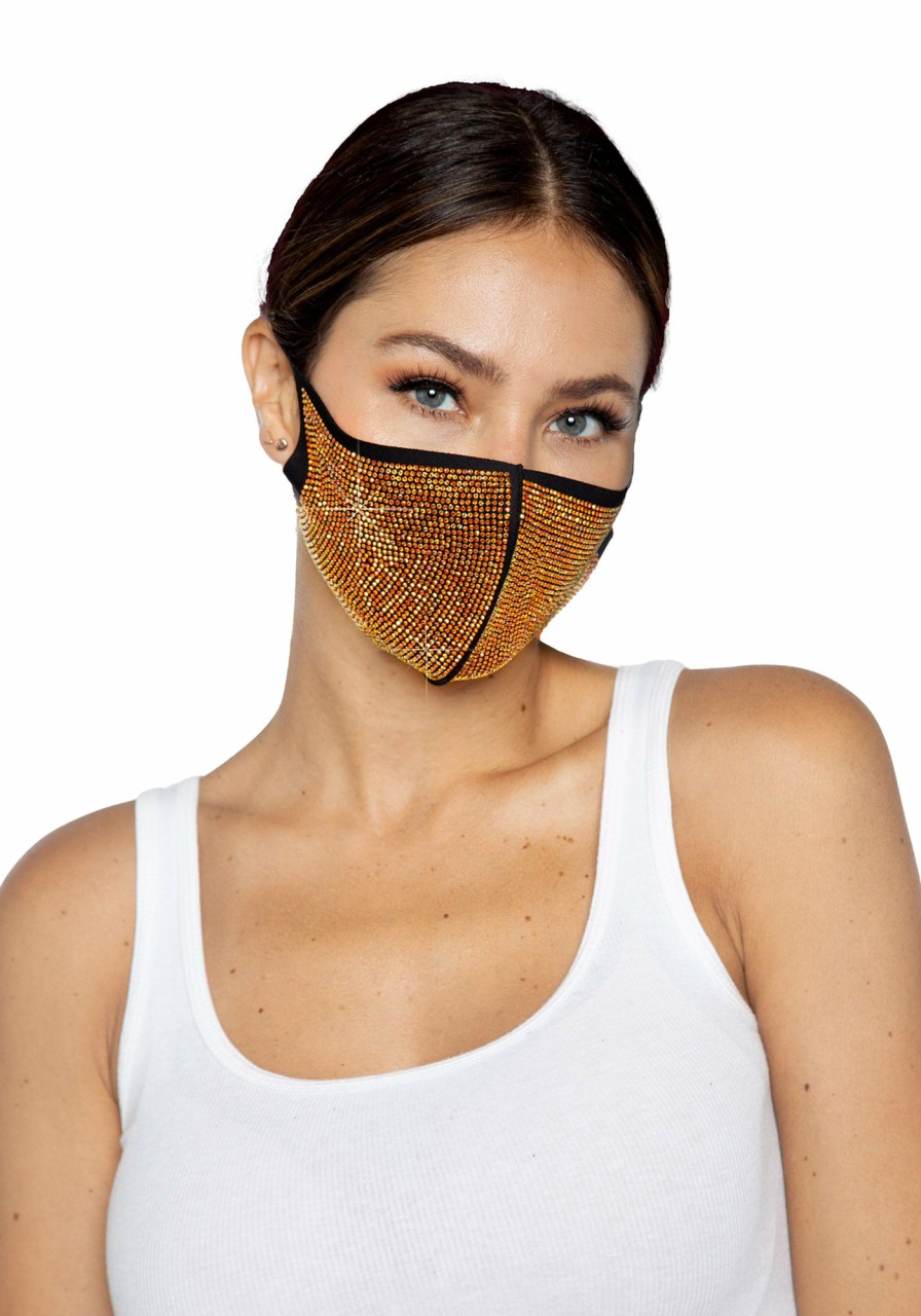 Accessories Leg Avenue | Alexi Strass Gezichtsmasker Goud