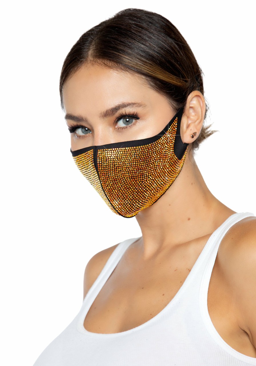 Accessories Leg Avenue | Alexi Strass Gezichtsmasker Goud