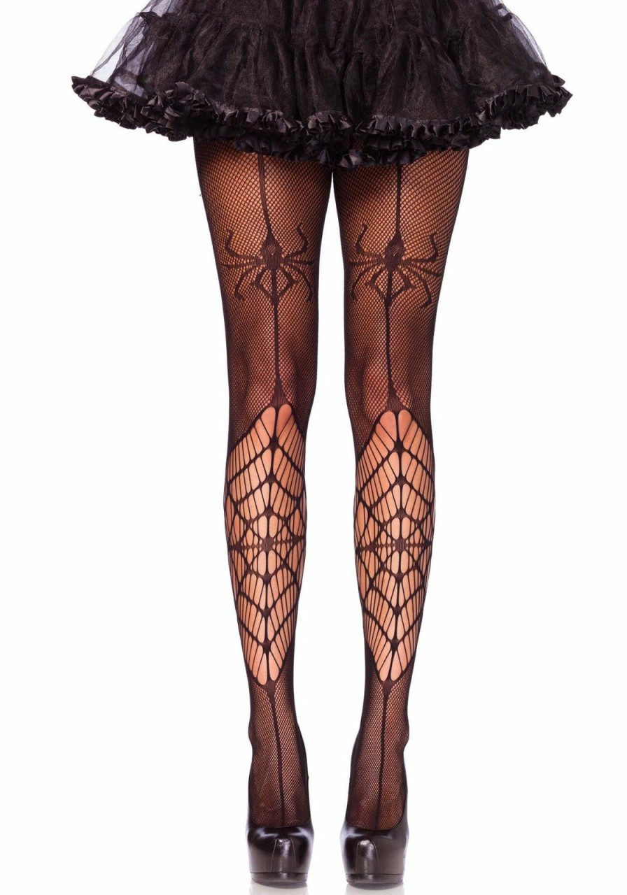 Accessories Leg Avenue | Panty Met Spinnenweb Patroon Zwart