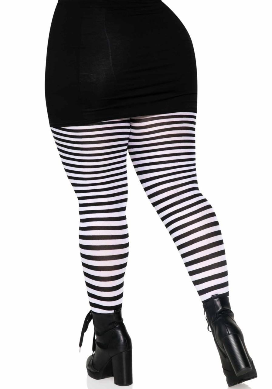 Beenmode Leg Avenue | Jada Striped Women'S Tights Plus Size