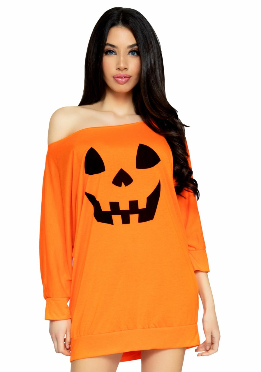 Kostuums Leg Avenue | Jersey Pumpkin Dress Oranje