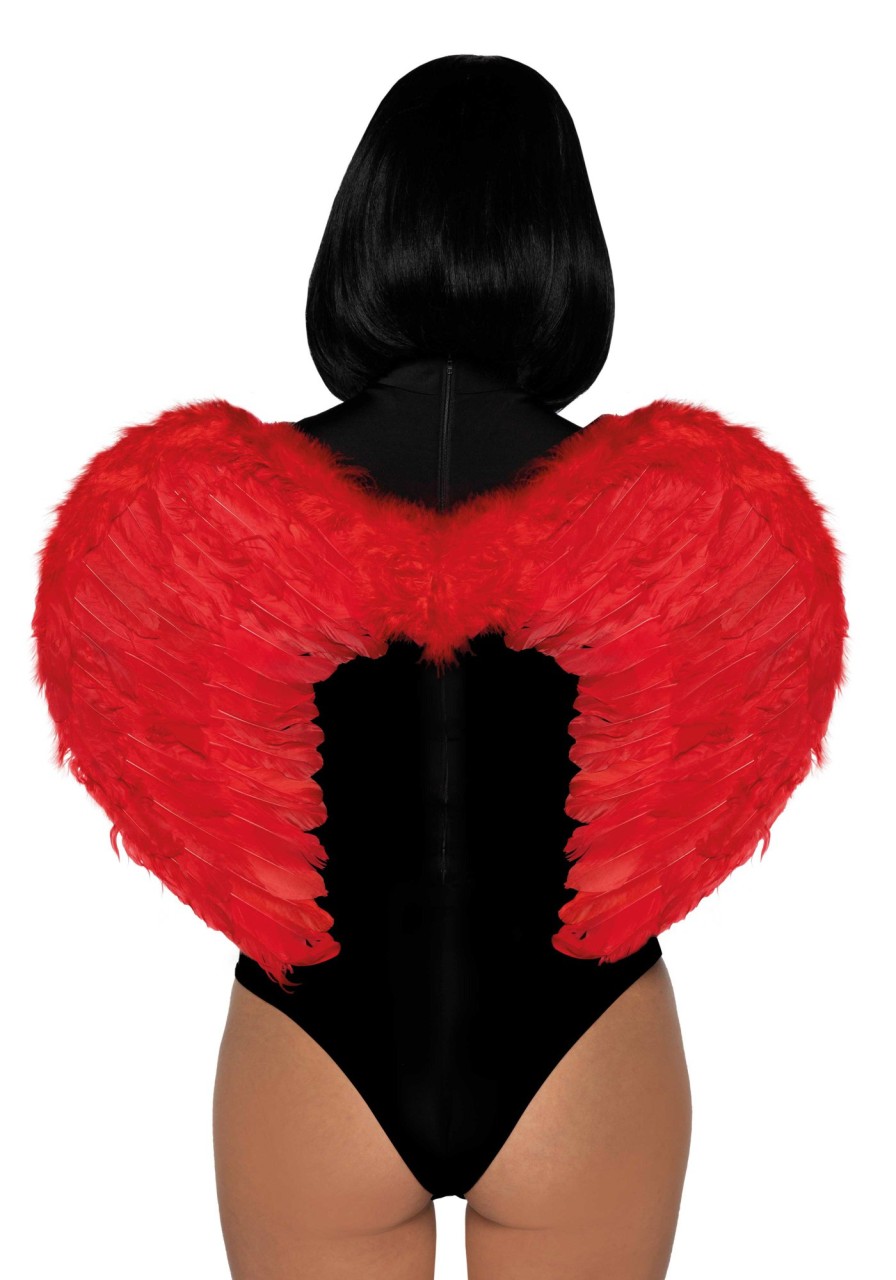 Accessories Leg Avenue | Marabou Feather Devil Wings Rood