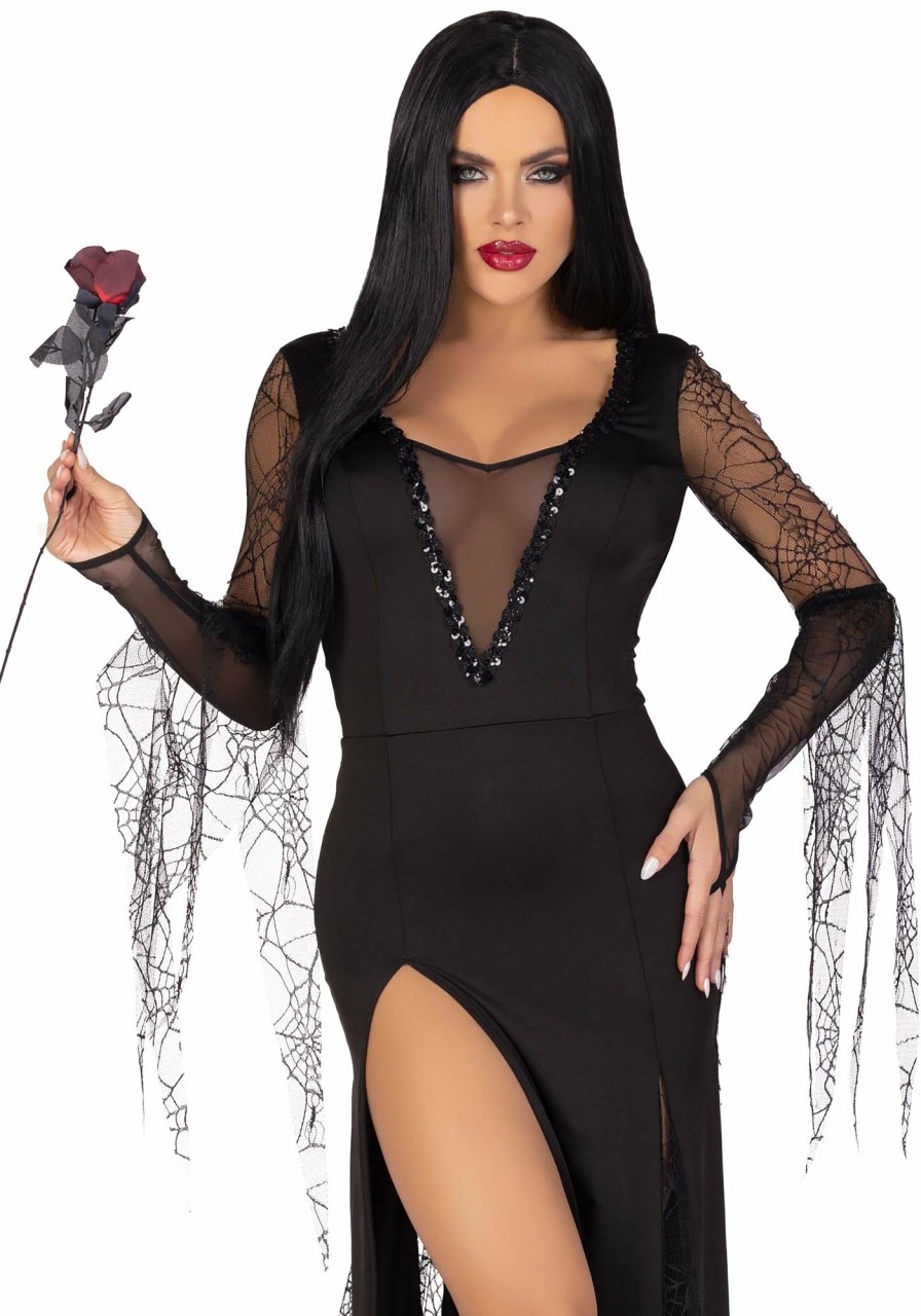 Kostuums Leg Avenue | Sexy Spookachtige Morticia Black