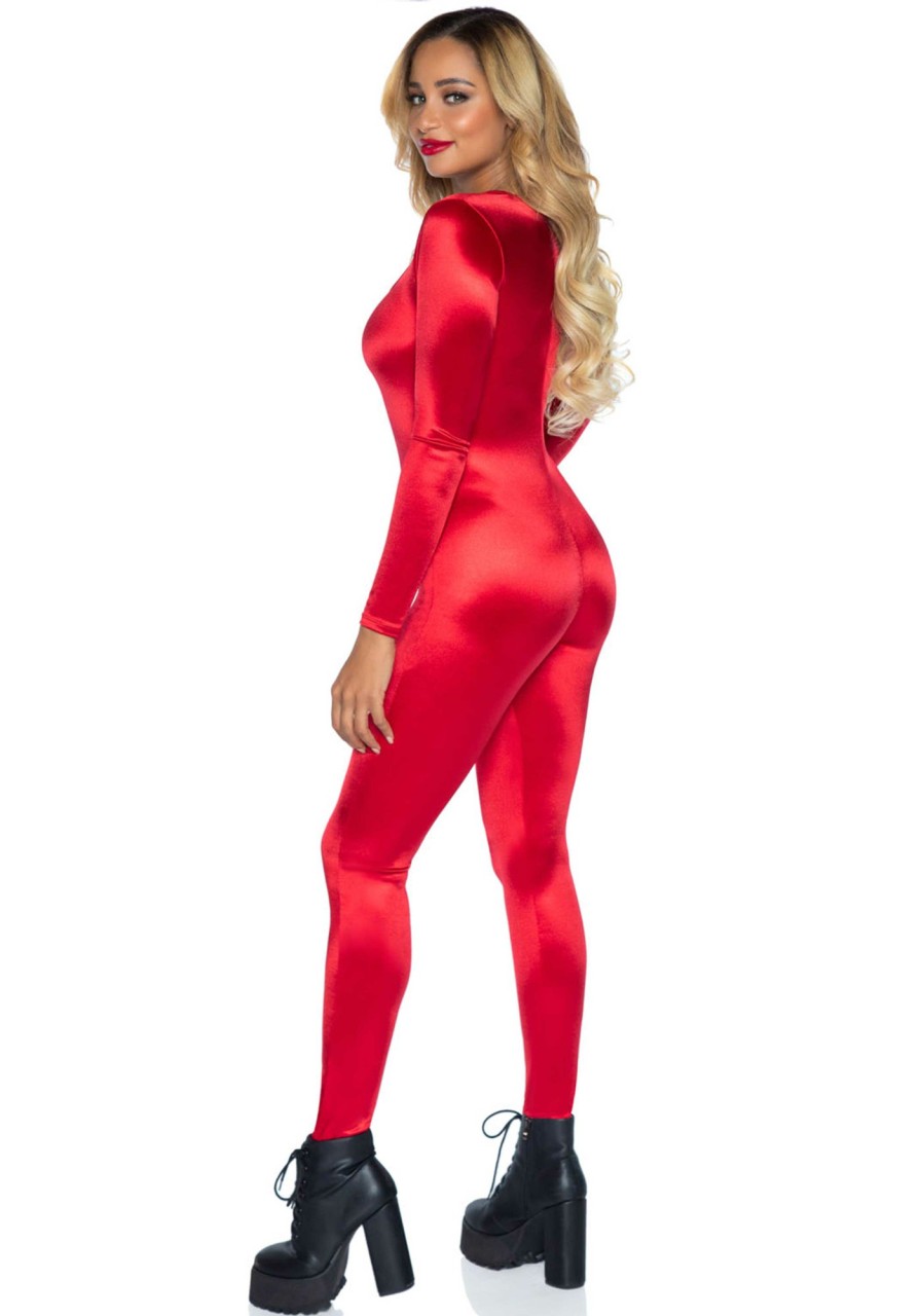 Kostuums Leg Avenue | Spandex Catsuit Rood