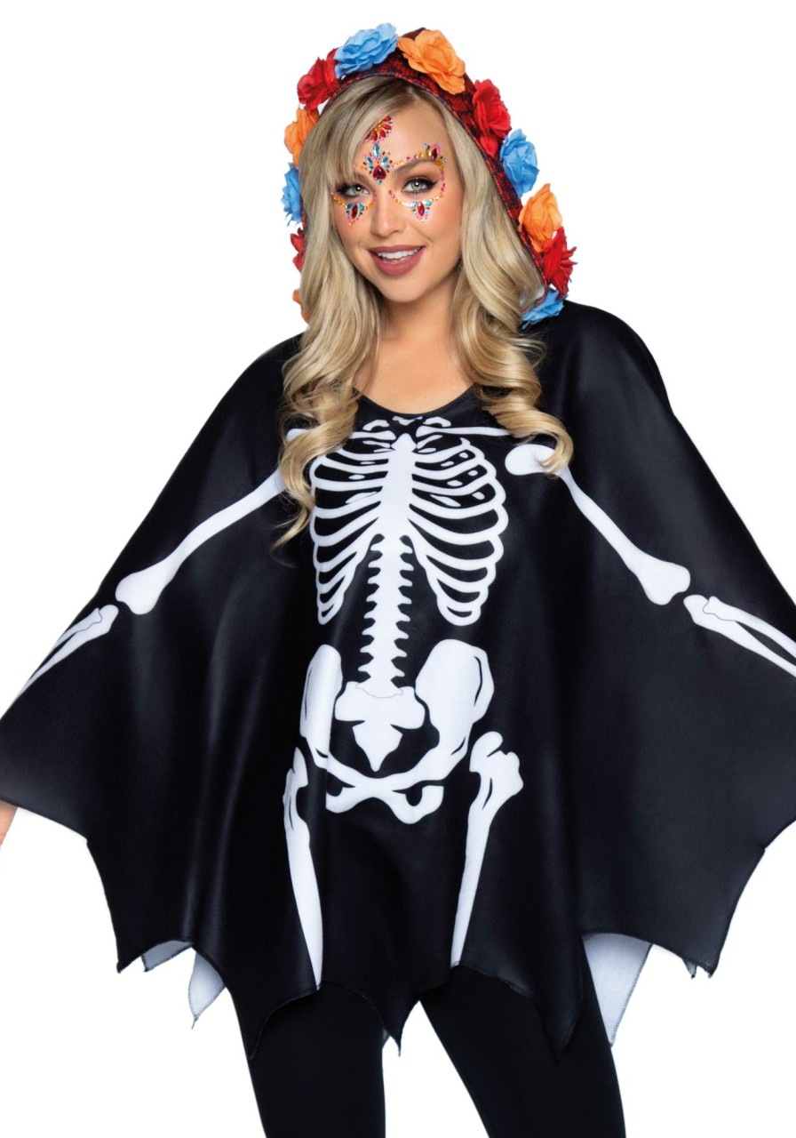 Kostuums Leg Avenue | Day Of The Dead Poncho Multicolor