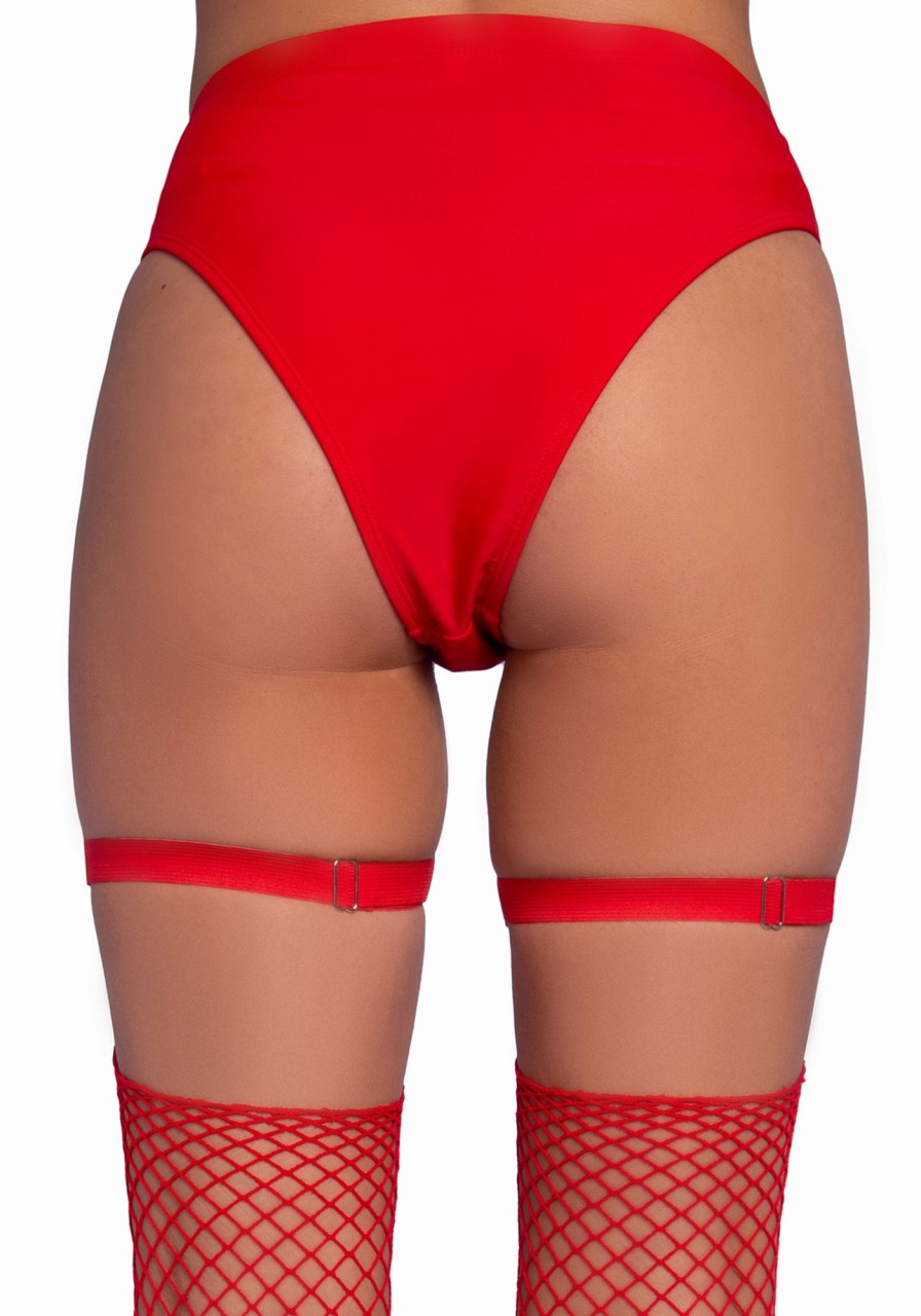 Beenmode Leg Avenue | Iridescent Studded Garter Rood