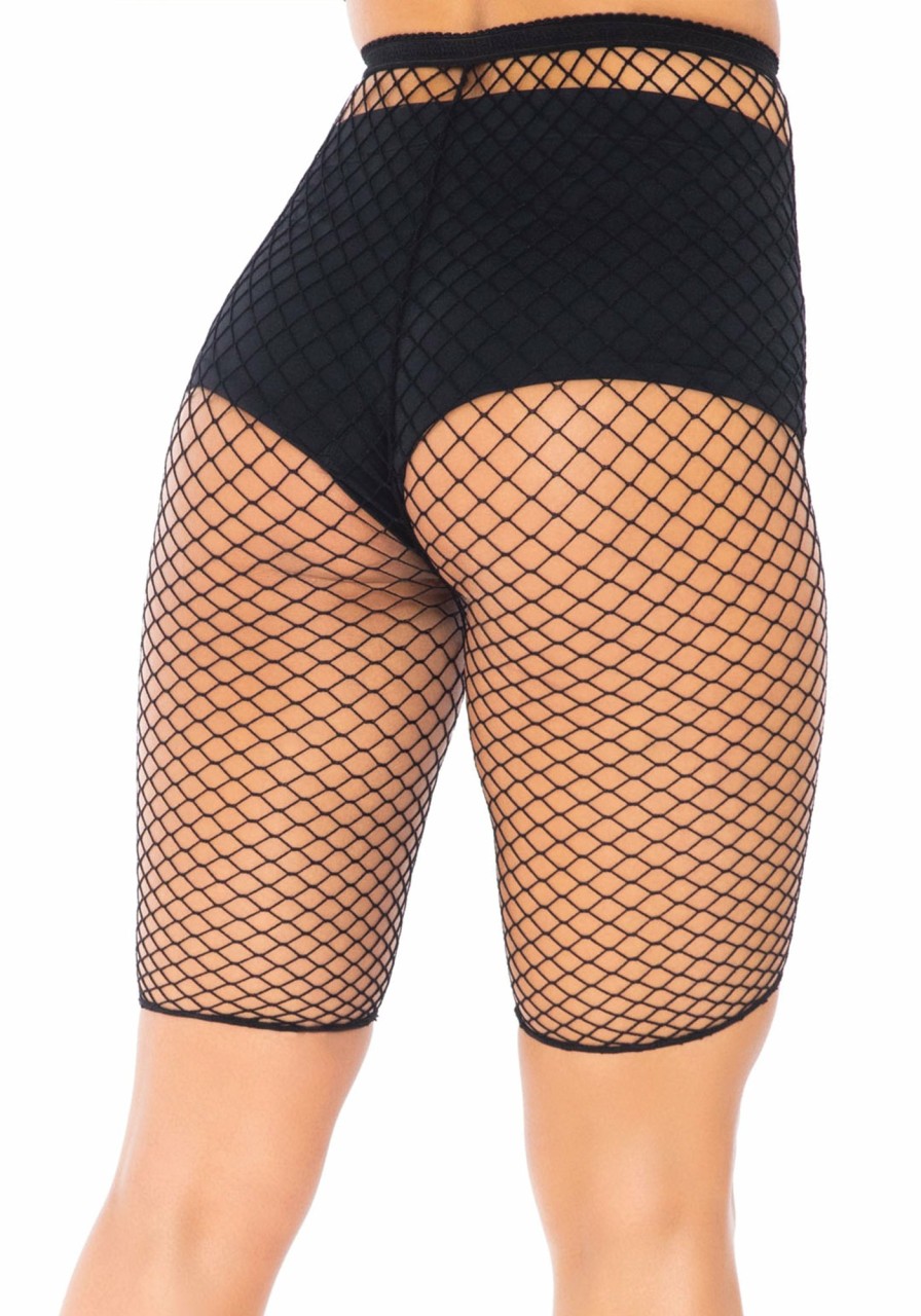 Beenmode Leg Avenue | Industrial Net Biker Shorts + Zwart