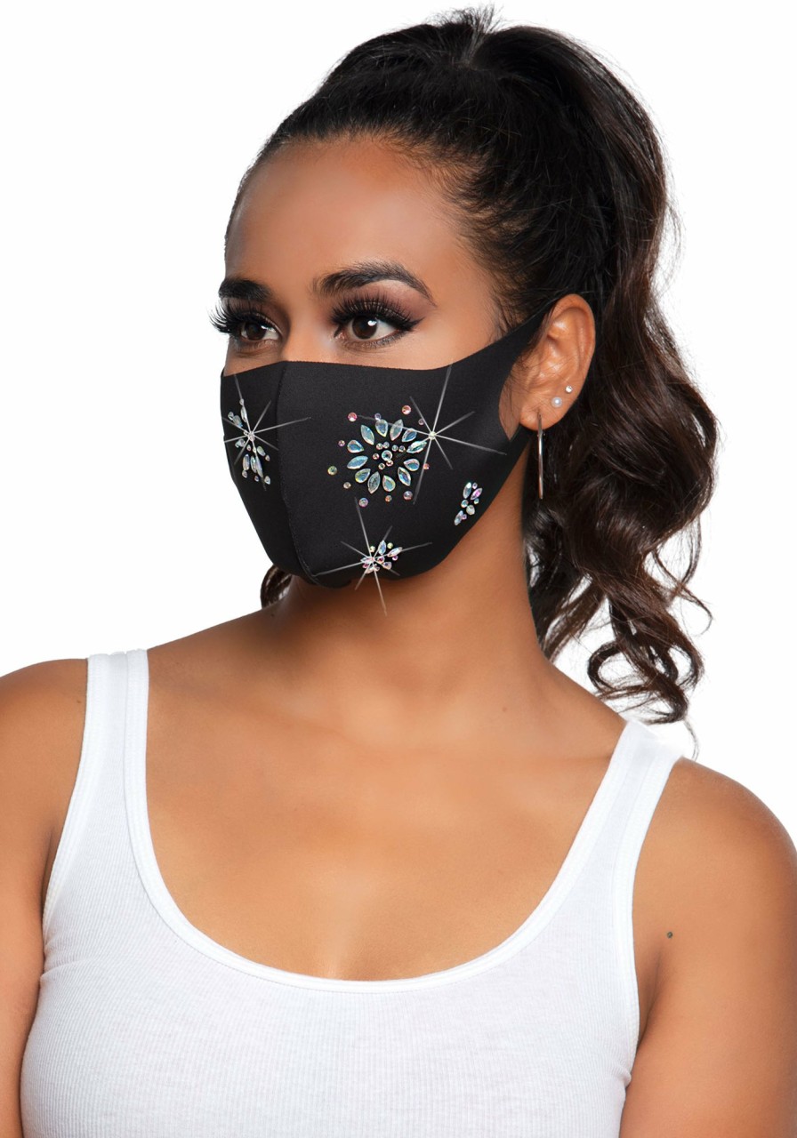 Accessories Leg Avenue | Fleur Gezichtsmasker Zwart