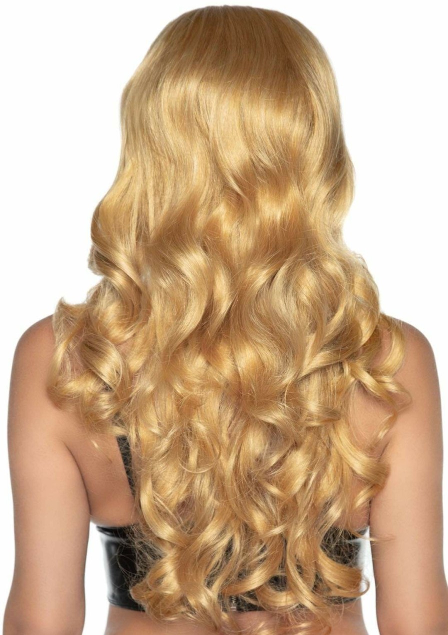 Accessories Leg Avenue | Long Curly Bang Wig With Braid Blond