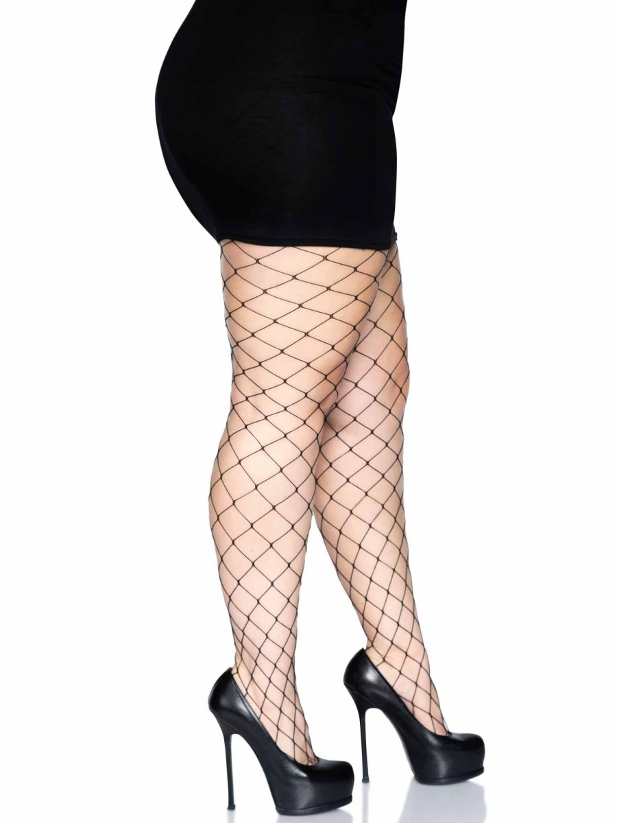 Beenmode Leg Avenue | Isla Plus Fence Net Tights Black