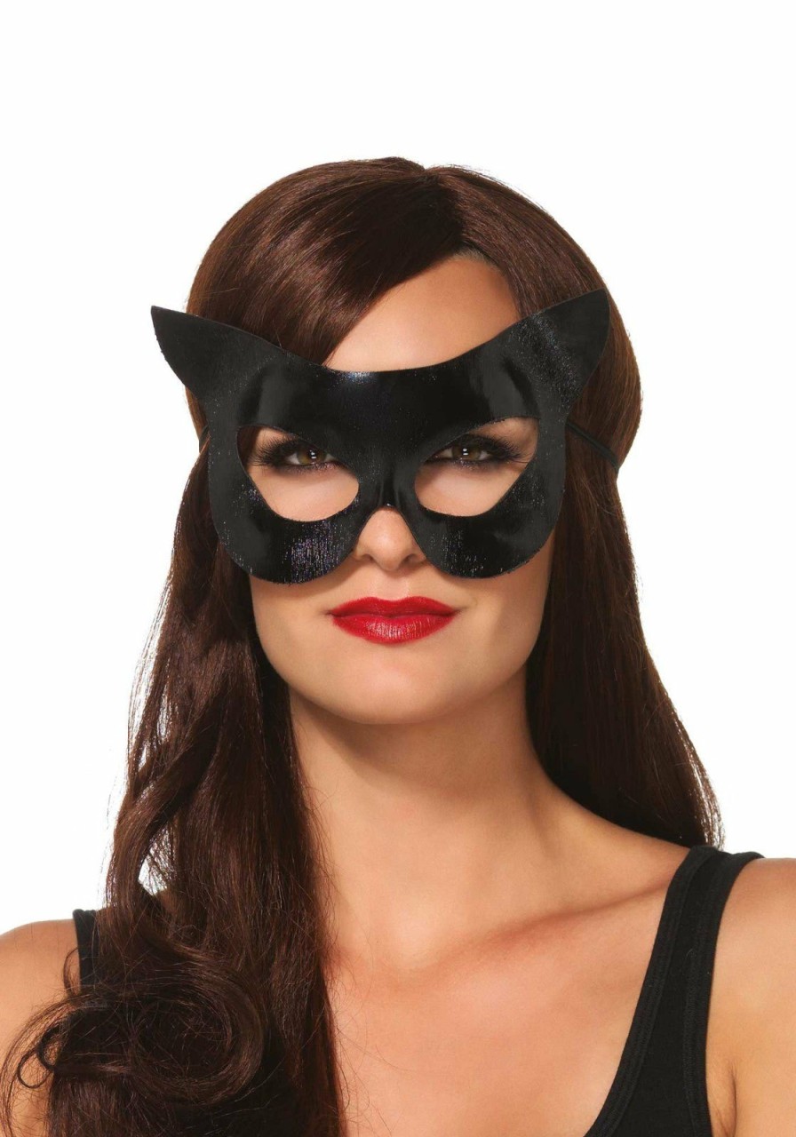 Accessories Leg Avenue | Vinyl Cat Mask Zwart