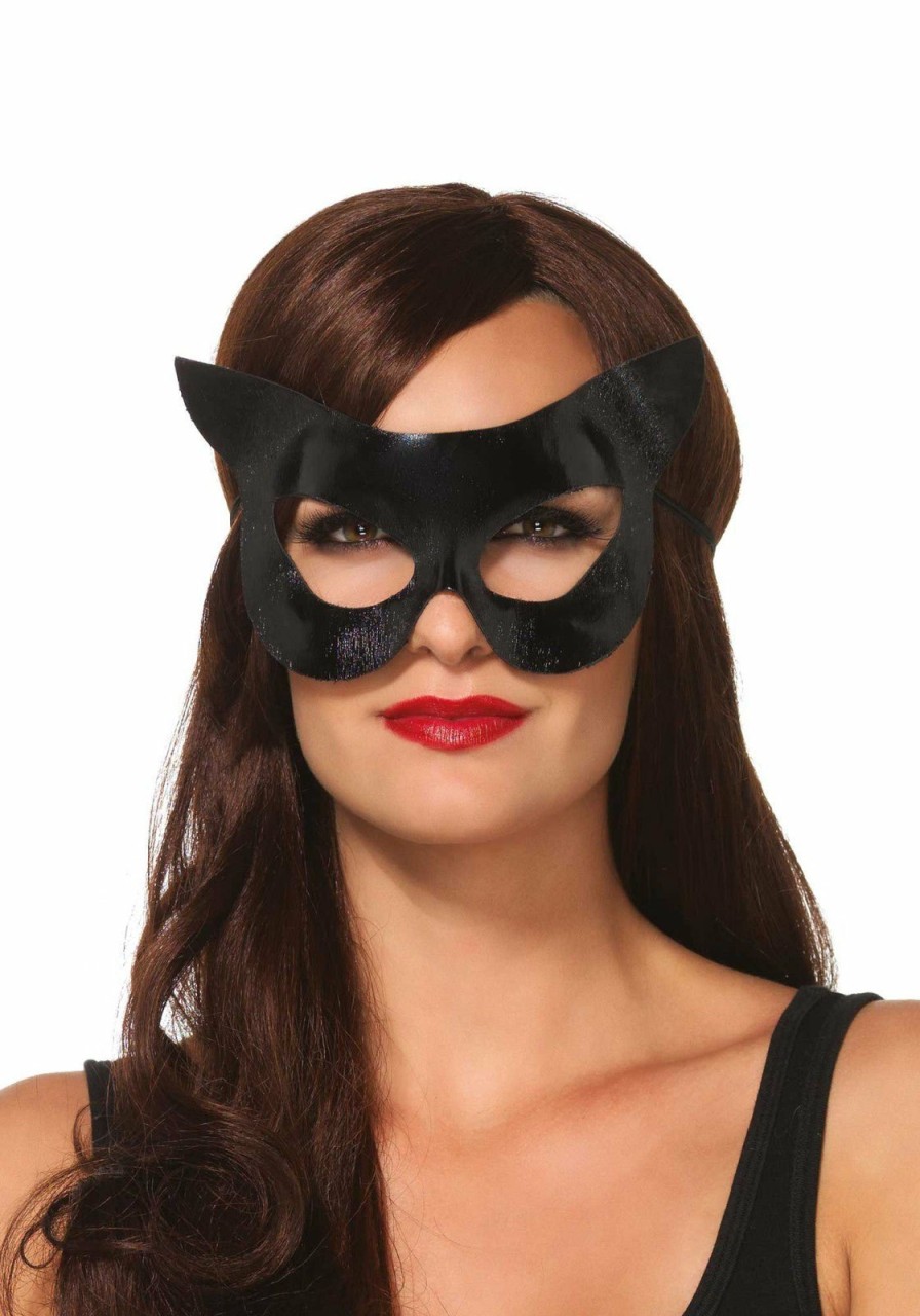 Accessories Leg Avenue | Vinyl Cat Mask Zwart