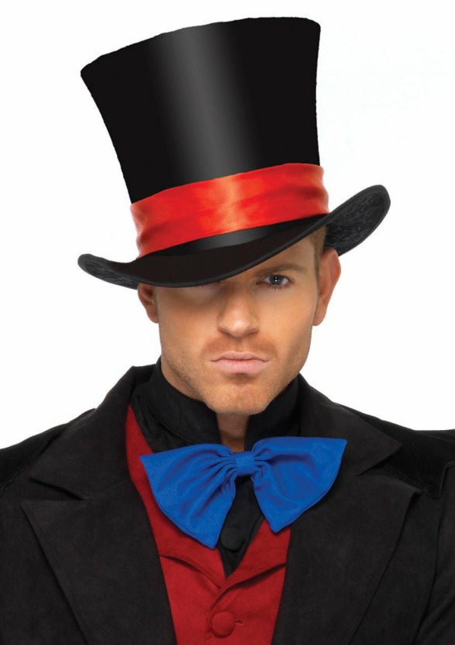 Accessories Leg Avenue | Men'S Velvet Top Hat Zwart