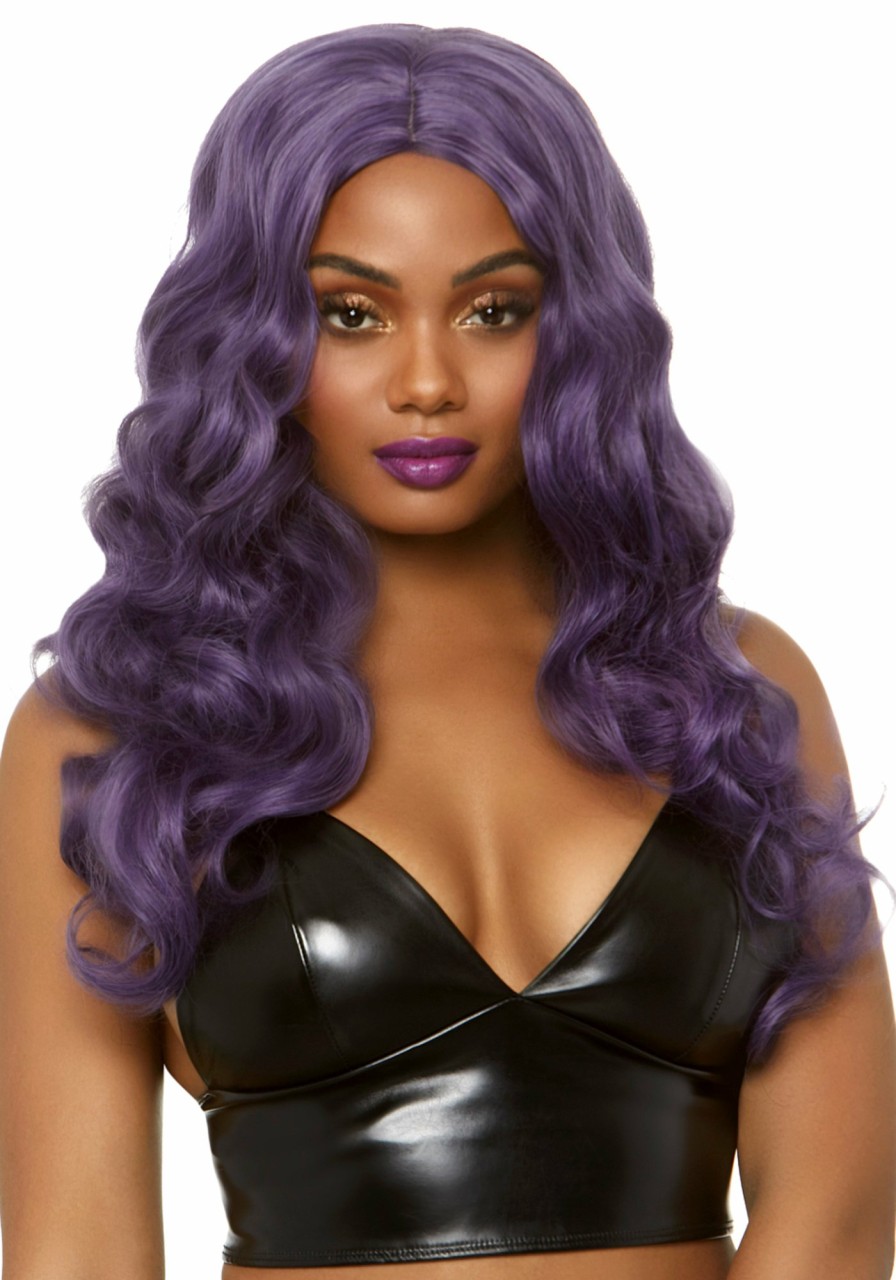 Accessories Leg Avenue | Mermaid Wave Long Wig Paars