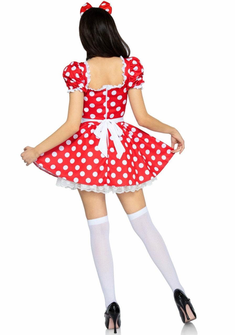 Kostuums Leg Avenue | Polka Dot Dress Rood