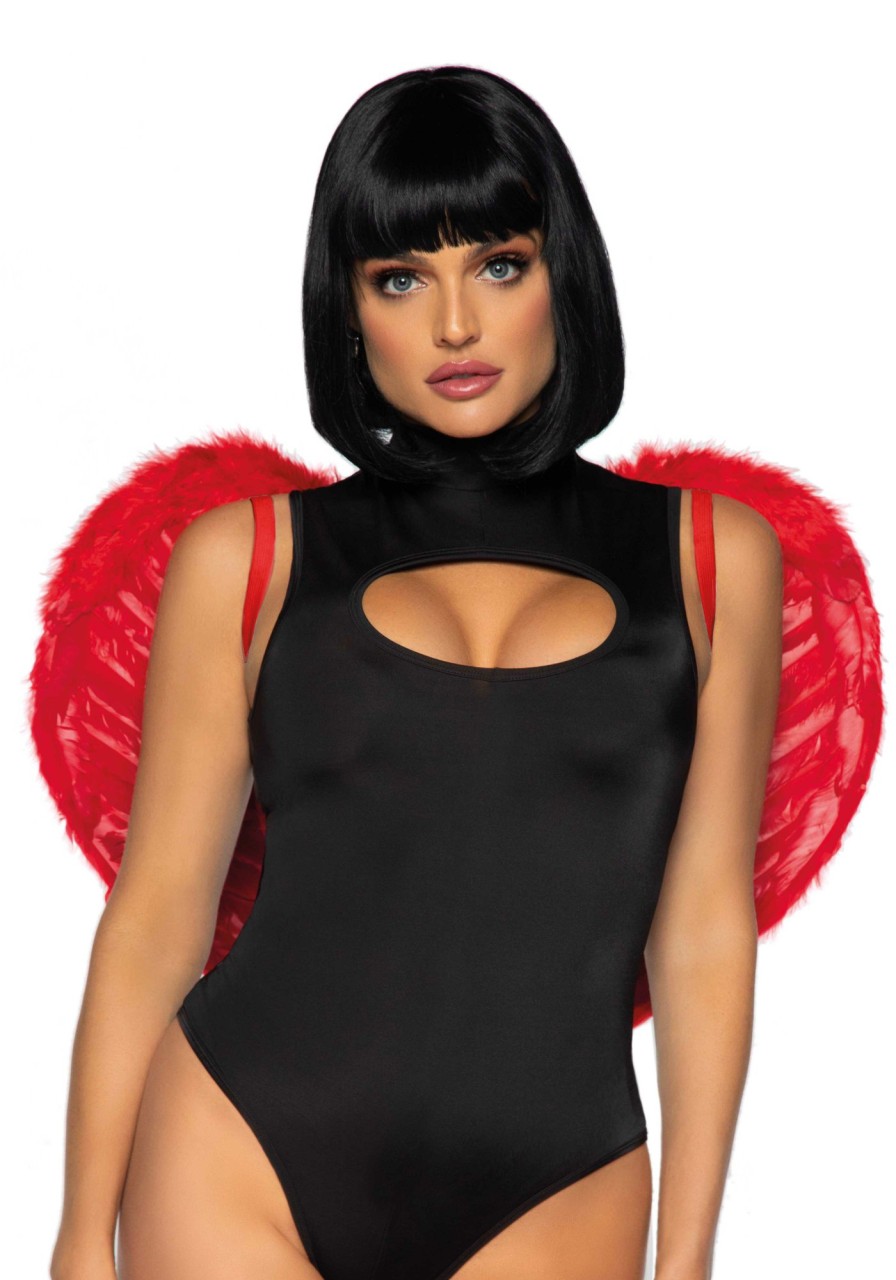 Accessories Leg Avenue | Marabou Feather Devil Wings Rood