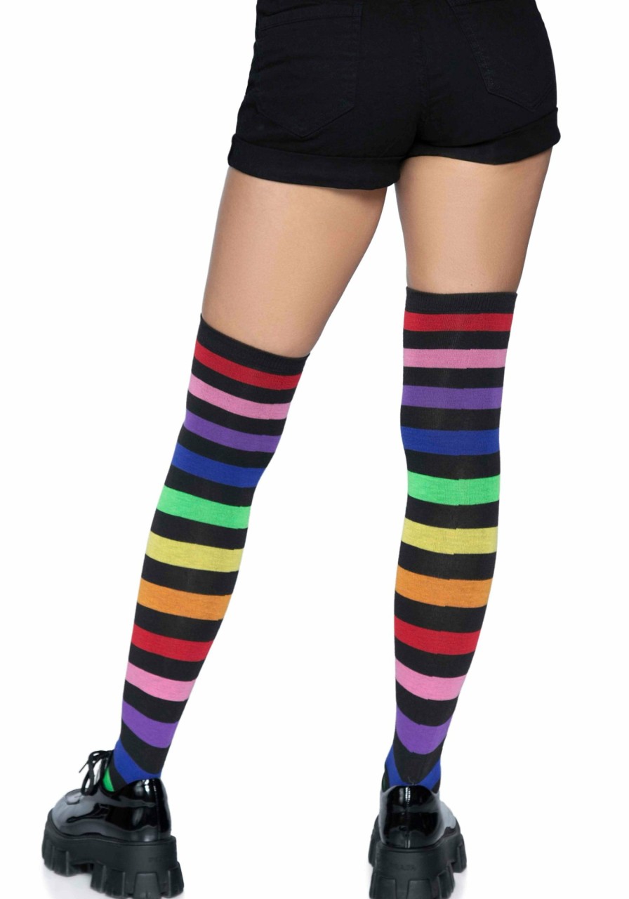 Beenmode Leg Avenue | Aurora Rainbow Thigh High Socks Meerkleurig