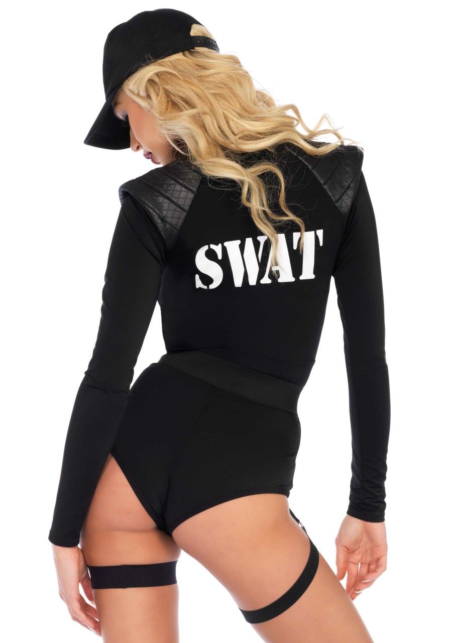 Kostuums Leg Avenue | Swat Team Babe-Kostuum Zwart