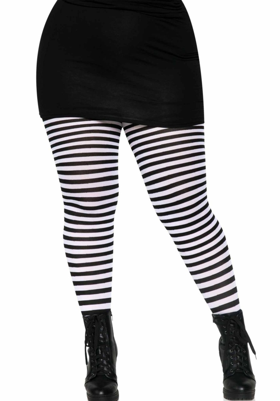 Beenmode Leg Avenue | Jada Striped Women'S Tights Plus Size