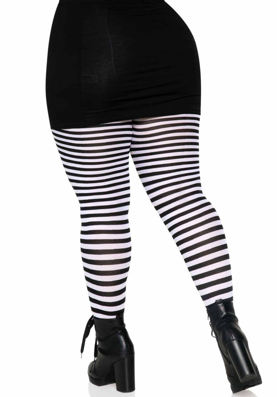 Beenmode Leg Avenue | Jada Striped Women'S Tights Plus Size