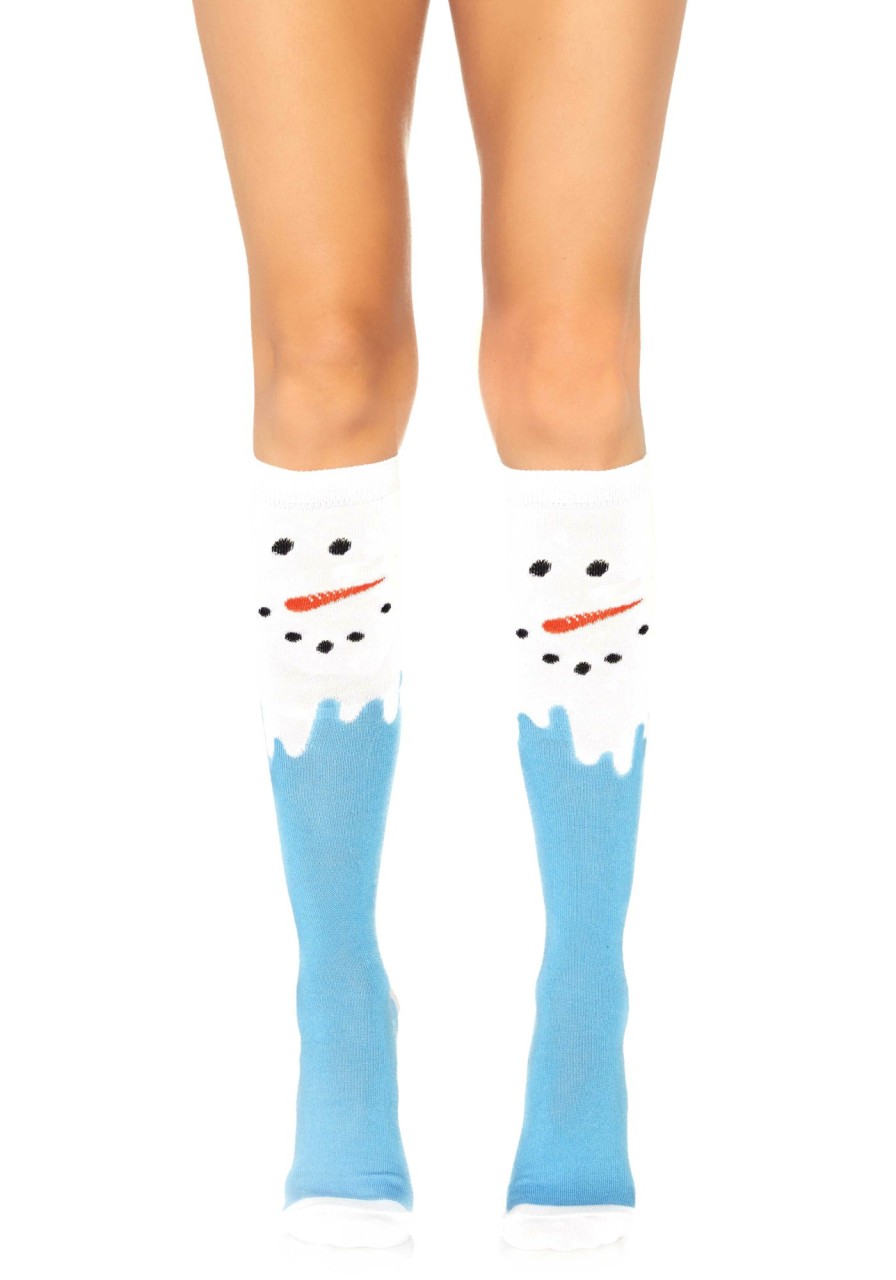 Beenmode Leg Avenue | Snow Man Kniekousen Multicolor