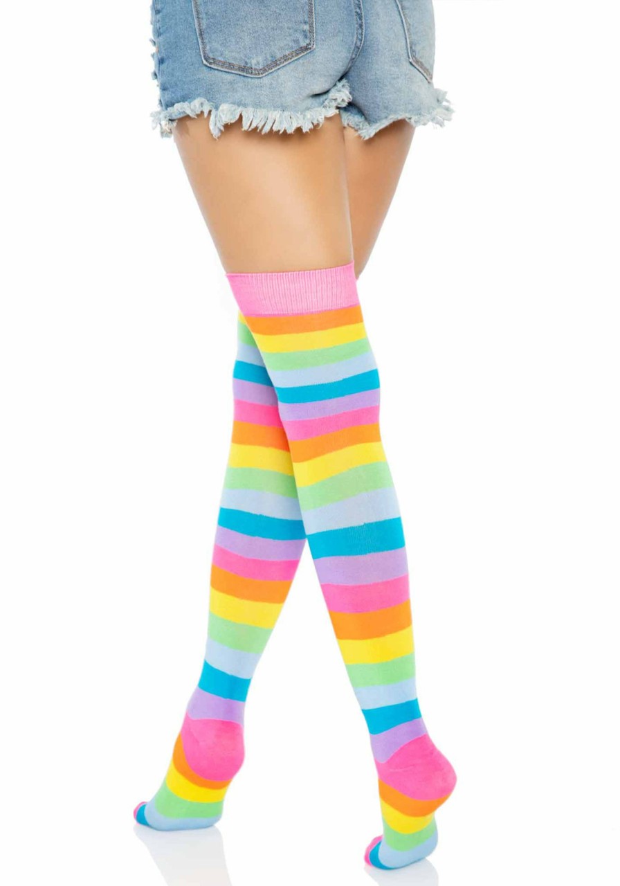 Beenmode Leg Avenue | Regenboog Kniekousen Multicolor