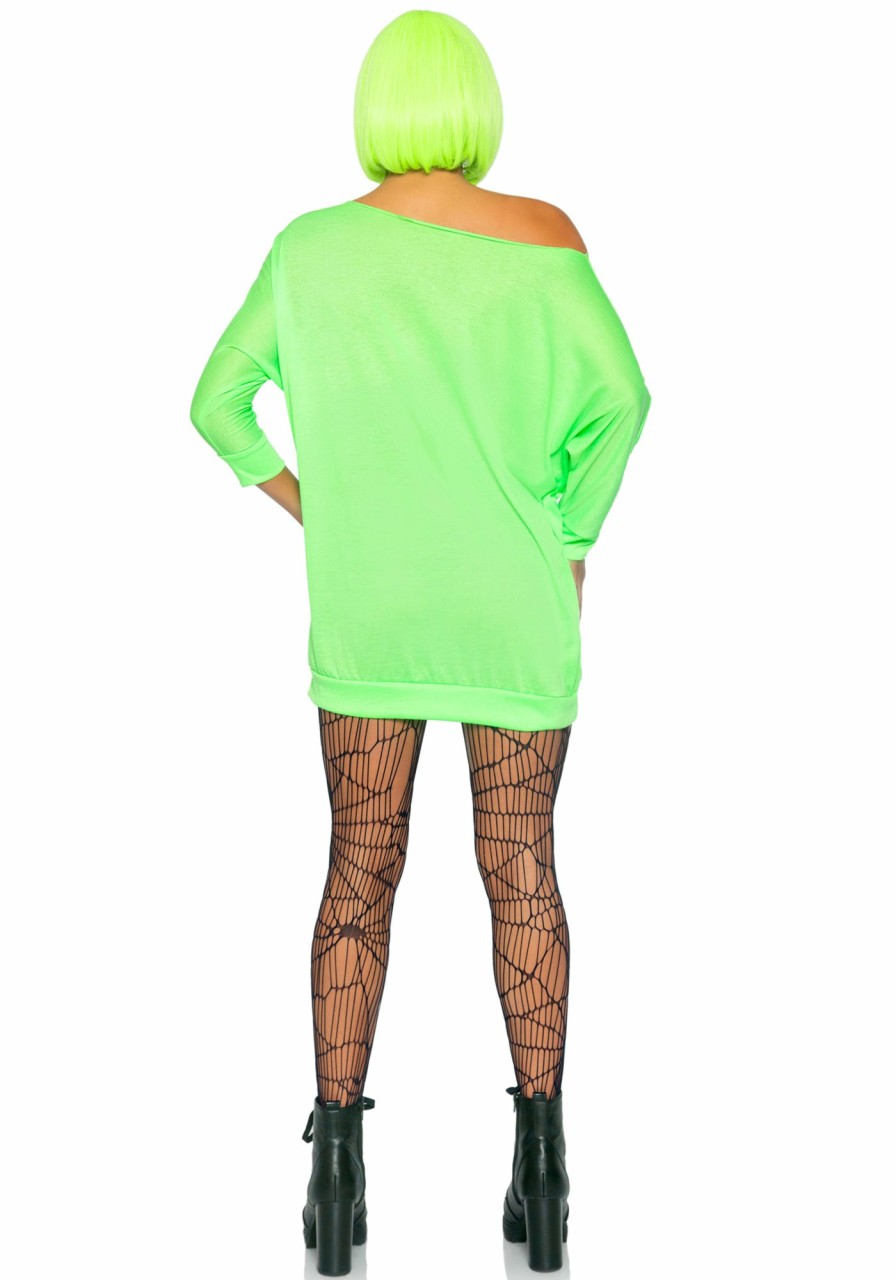 Kostuums Leg Avenue | Neon Halloween Pompoen Jurk Green