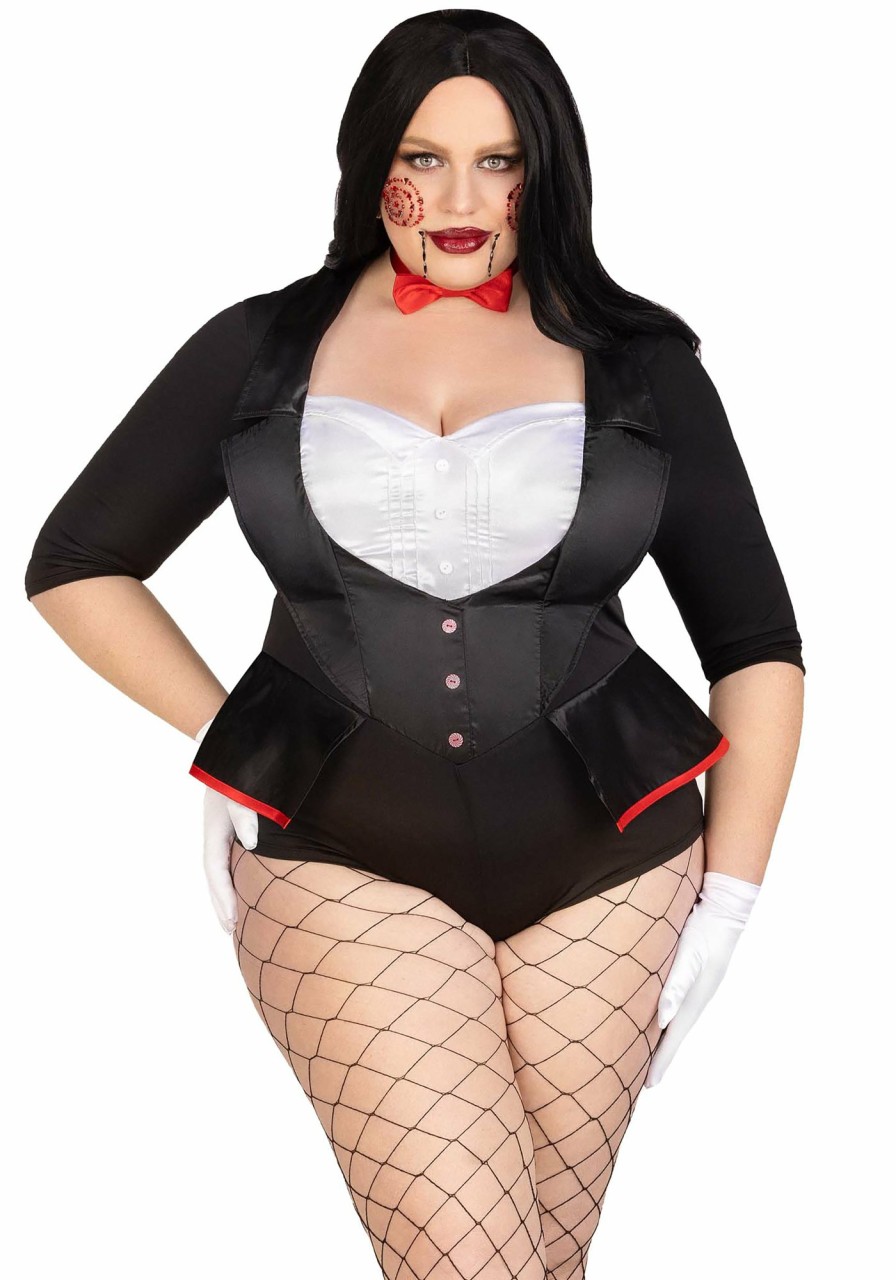 Kostuums Leg Avenue | Puppet Poppen Kostuum Plus Size Black, White