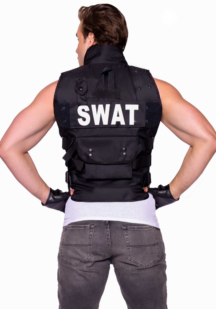 Kostuums Leg Avenue | Swat Commandant Mannen Kostuum Black