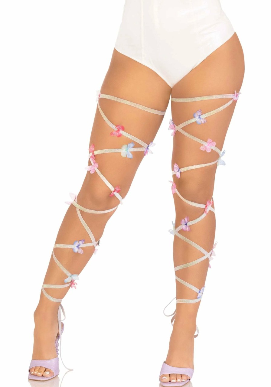 Beenmode Leg Avenue | Iriserende Glitter Vlinderbeenwikkels Multicolor