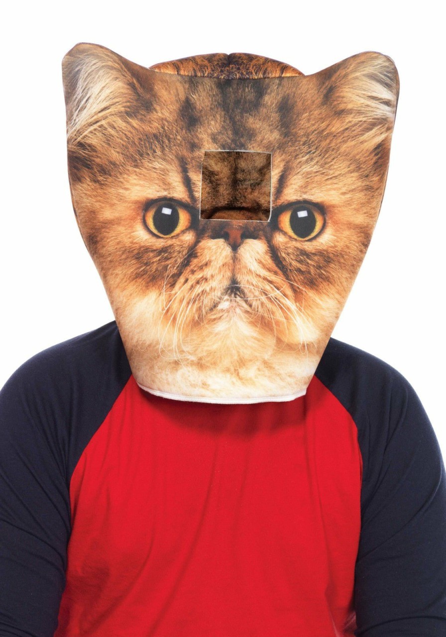 Accessories Leg Avenue | Foam Angry Cat Mask Oranje