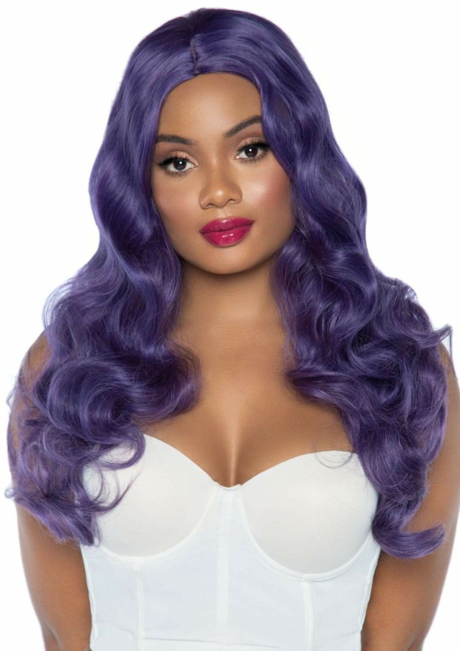 Accessories Leg Avenue | Mermaid Wave Long Wig Paars