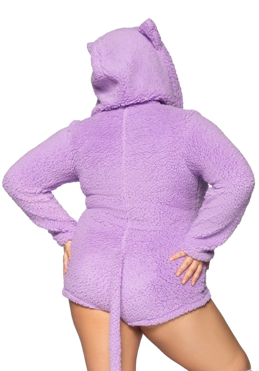 Kostuums Leg Avenue | Knuffel Kitty Romper Grote Maat Lavender