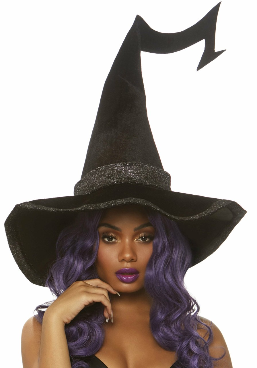 Accessories Leg Avenue | Bewitched Velvet Witch Hat Zwart