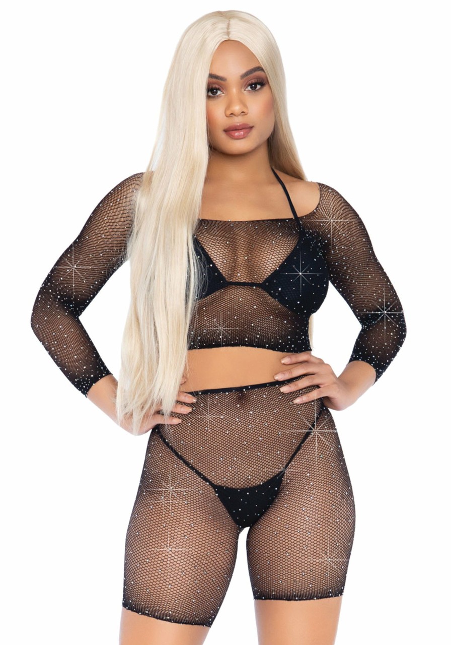 Lingerie Leg Avenue | Crop Top & Biker Shorts