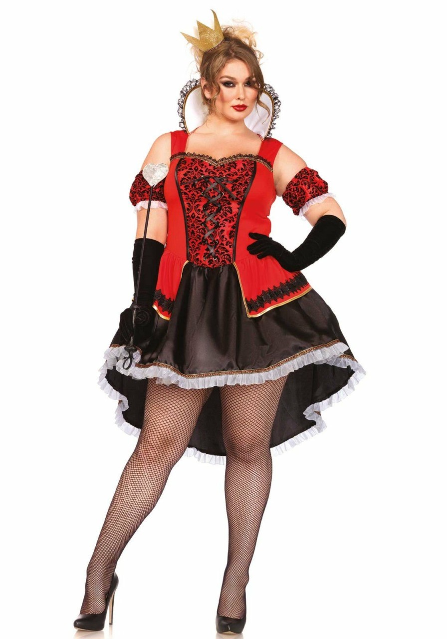 Kostuums Leg Avenue | Royally Sexy Queen Costume In Plus Size Red, Black