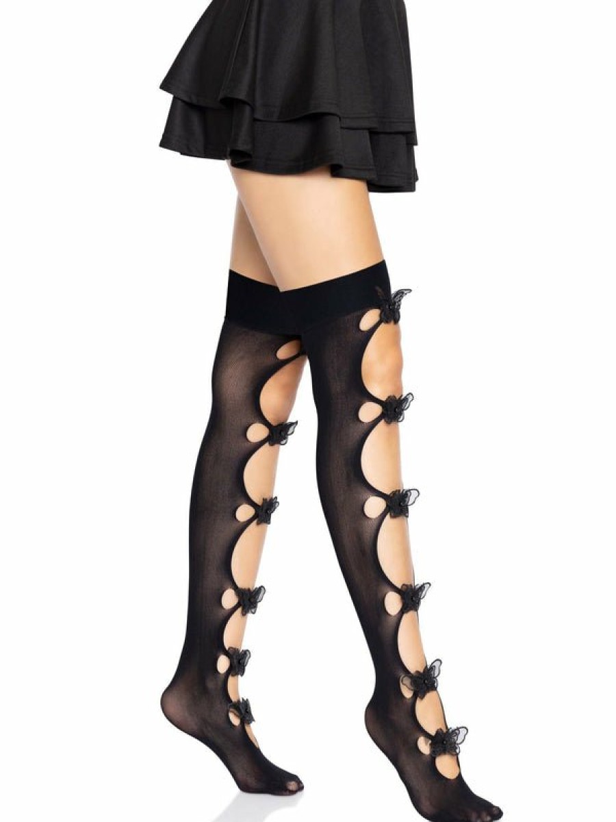 Beenmode Leg Avenue | Thigh High Kousen Met Vlinderdetails