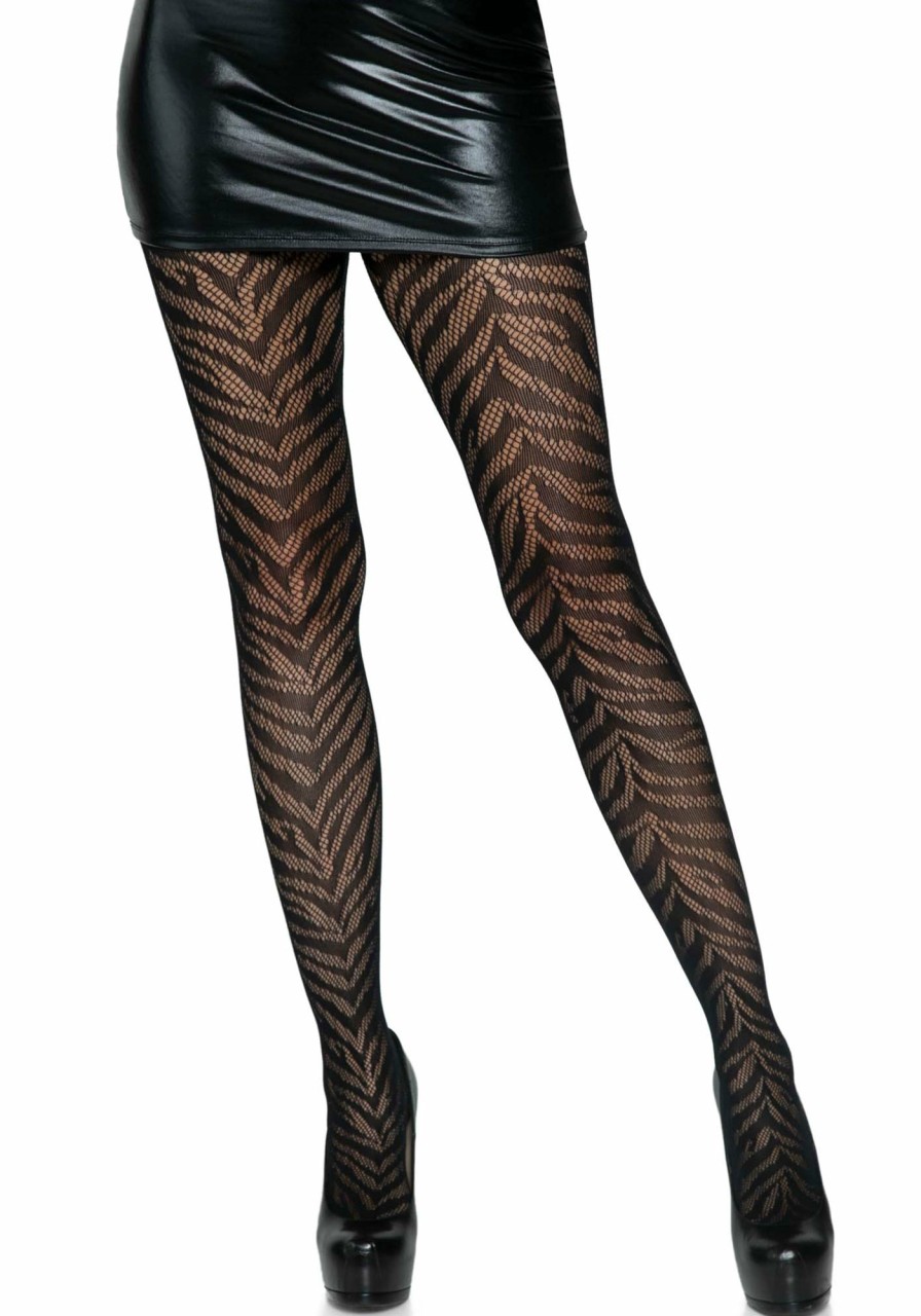 Beenmode Leg Avenue | Zebra Net Tights Zwart