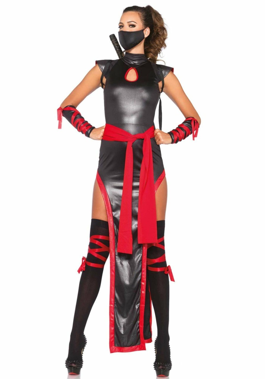 Kostuums Leg Avenue | Shadow Ninja Costume Black, Red