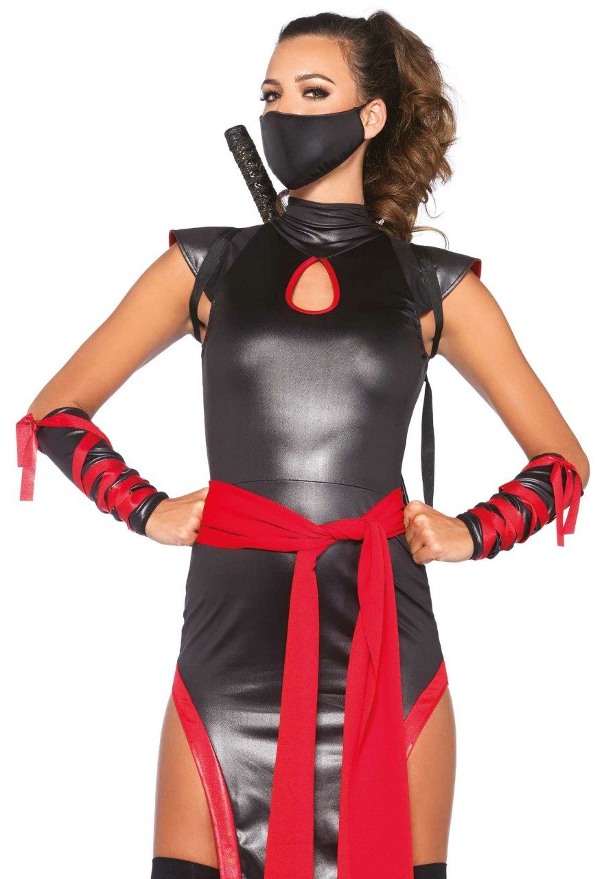 Kostuums Leg Avenue | Shadow Ninja Costume Black, Red