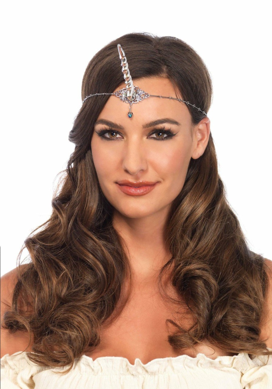 Accessories Leg Avenue | Silver Unicorn Horn Headband Zilver