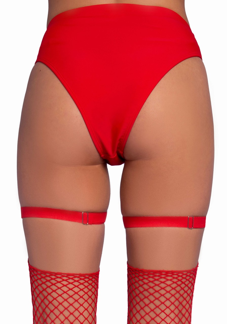 Beenmode Leg Avenue | Iridescent Studded Garter Rood