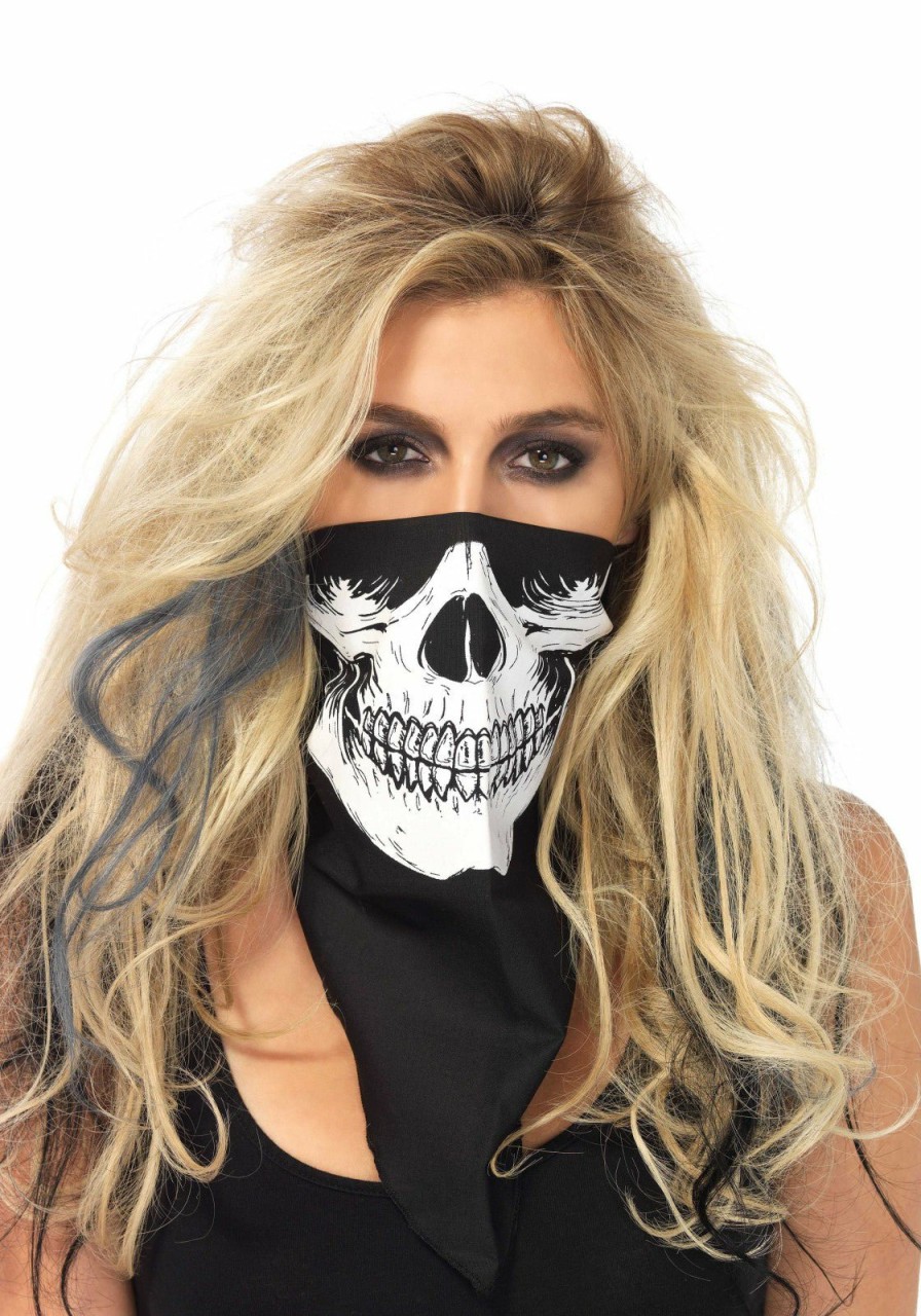 Accessories Leg Avenue | Skull Bandana Zwart, Wit