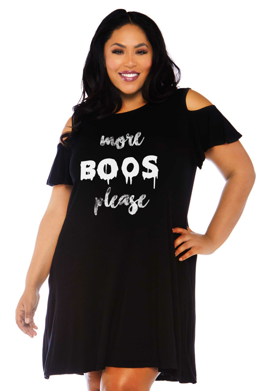 Kostuums Leg Avenue | More Boos Jersey Dress Zwart