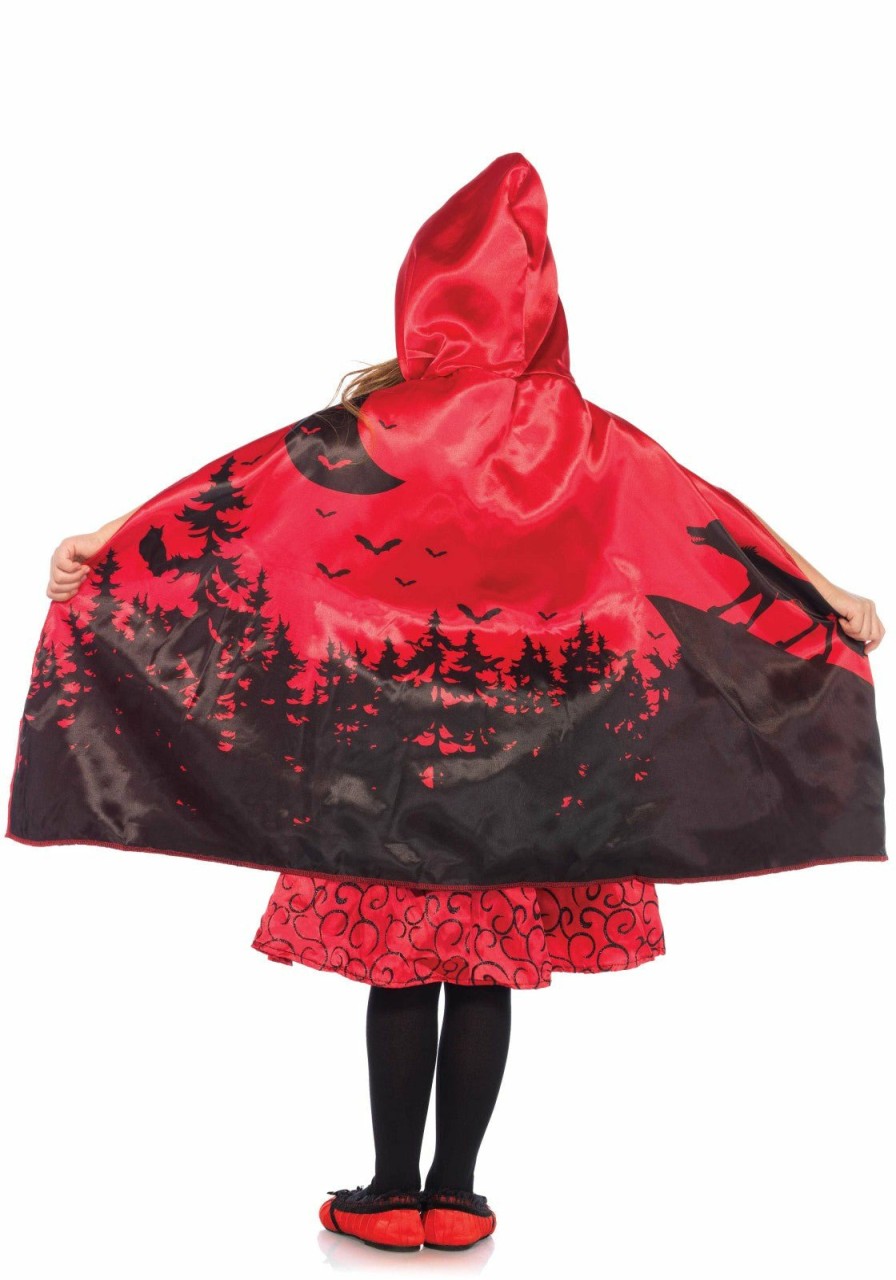 Kostuums Leg Avenue | Storybook Riding Hood Rood, Zwart